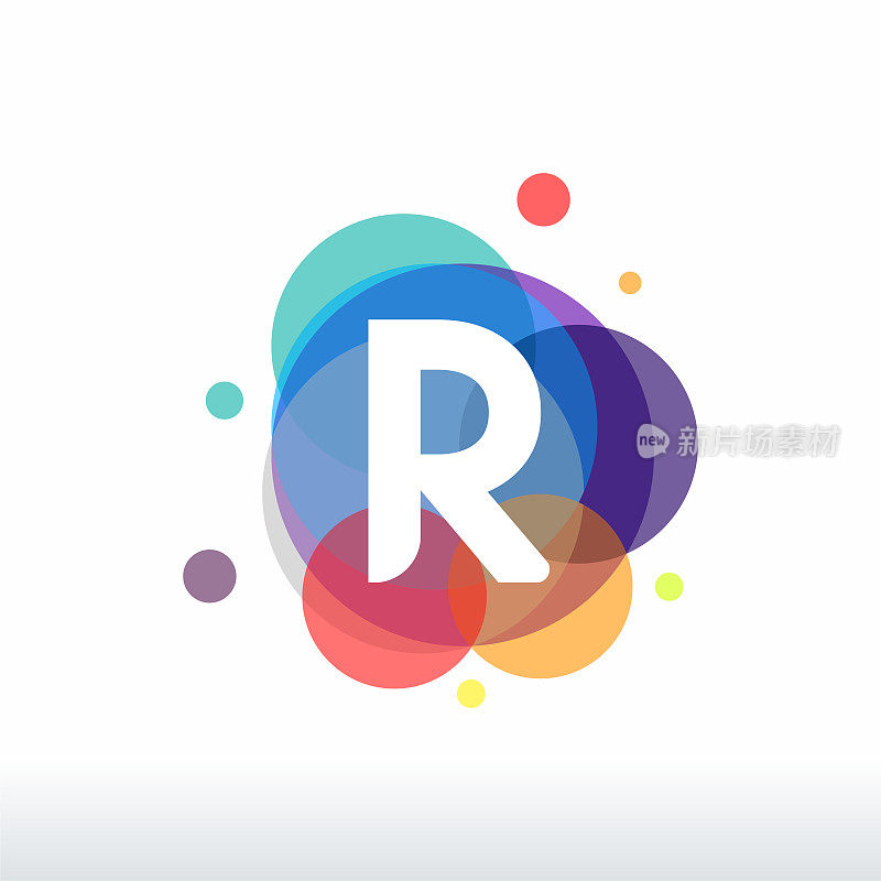 Abstract R Initial logo designs concept vector, Colorful Letter R logo designs